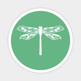 Dragon Fly White Design Magnet